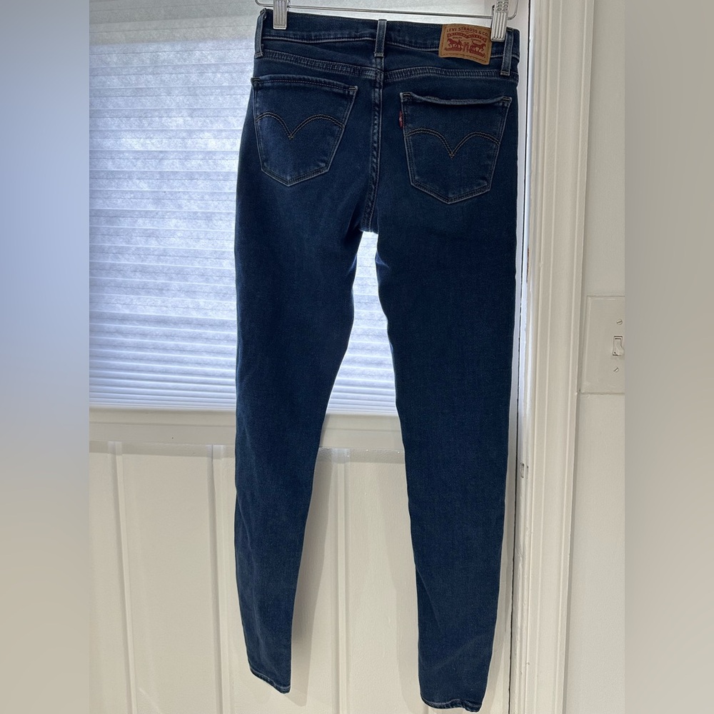Levi’s 710 Dark Wash Super Skinny Blue Jeans Size 25 - Picture 4 of 6